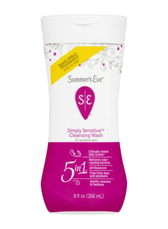 Summer's Eve 5-In-1 Simple Sensitive Cleansing Wash, 266ml