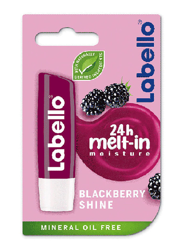 Labello Blackberry Shine Lip Balm, 5.5ml, Maroon