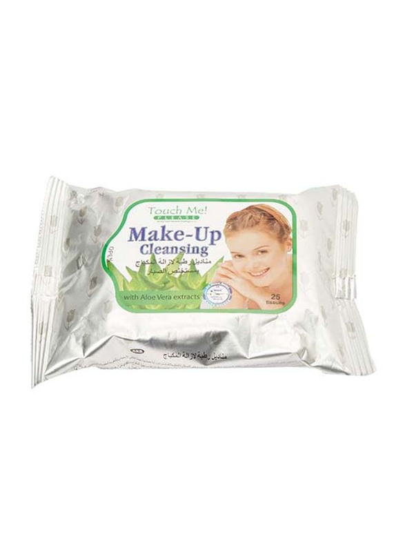 Touch Me Make Up Cleansing Tissue With Aloe Vera Extracts, 25-Piece x 30g