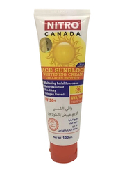 Nitro Canada Face Sunblock Whitening Cream, 100ml