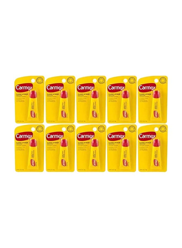 Carmex Classic Lip Balm, 10 x 10g