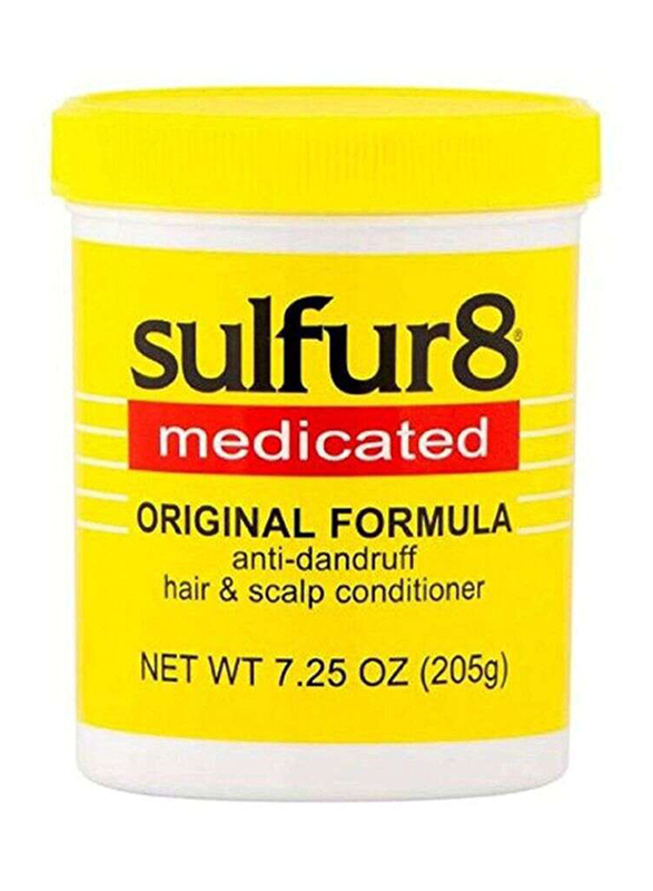 Sulfur8 Medicated Original Formula Anti-Dandruff Hair & Scalp Conditioner for Damaged Hair, 205gm