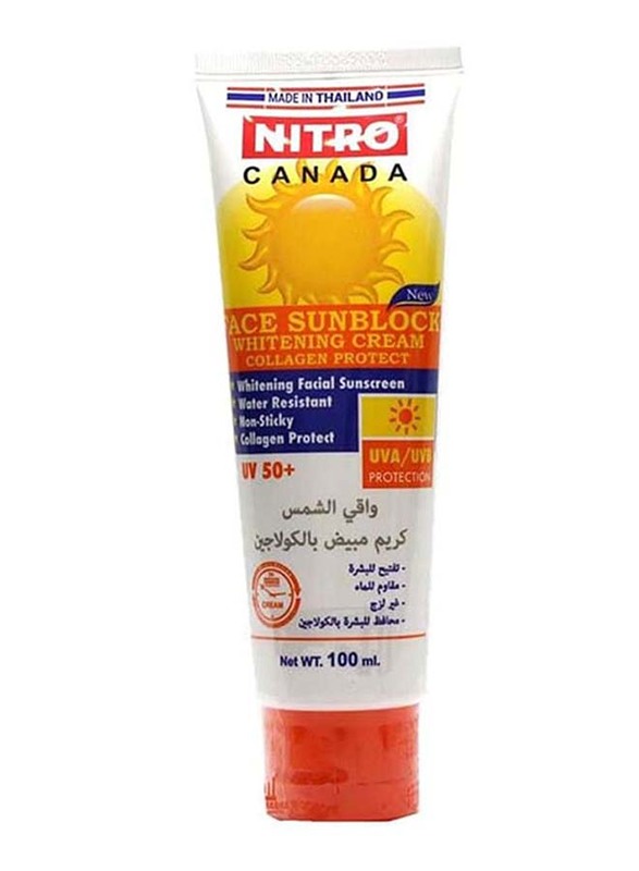 Nitro Canada Face Sunblock Whitening Cream, 100ml