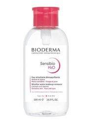 Bioderma Sensibio H2O Micellar Water Cleansing and Makeup Remover, 500ml, Clear