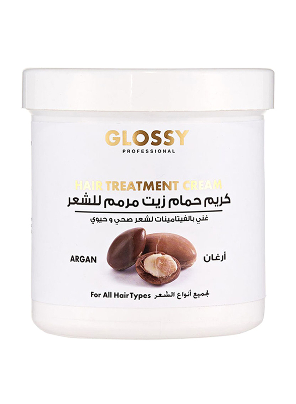 Glossy Professional Hair Treatment Cream with Argan for All Hair Types, 1000ml