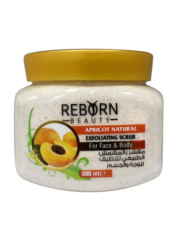 Reborn Beauty Apricot Natural Exfoliating Face & Body Scrub, 500ml