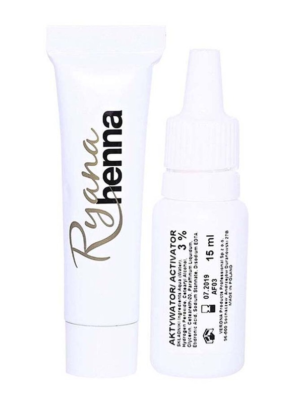 Ryana Professional Series Henna Eyebrow and Eyelash Cream Kit, 15ml