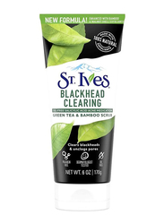 St. Ives Blackhead Clearing Green Tea Bamboo Scrub, 170gm