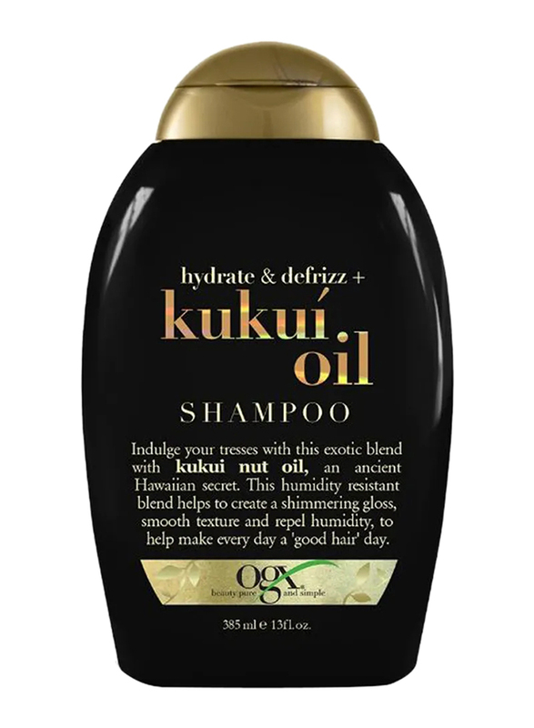 Ogx Hydrate And Defrizz Kukui Oil Shampoo for Dry Hair, 385ml