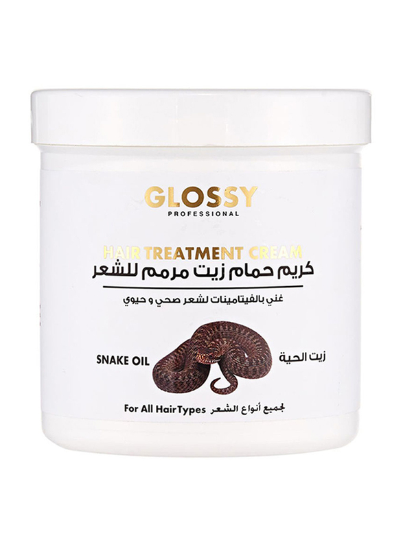 Glossy Professional Hair Treatment Cream with Snake Oil for All Hair Types, 1000ml