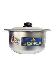 Sonex 29cm Anodized Aluminium Salvano Round Cooking Pot, Silver