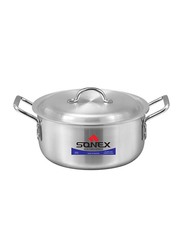 Sonex 18.5cm Aluminium Metal Finish Baby Classic Round Cooking Pots, Silver