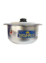 Sonex 33.5cm Anodized Aluminium Salvano Round Cooking Pot, Silver
