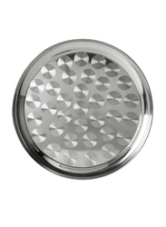 A to Z 65cm Stainless Steel Round Serving Tray, Silver