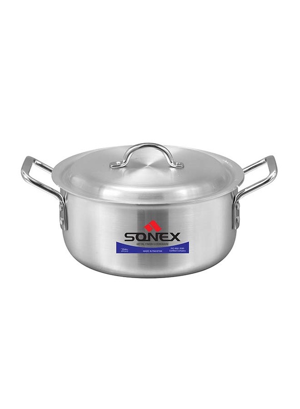 Sonex 29cm Aluminium Metal Finish Baby Classic Round Cooking Pots, Silver