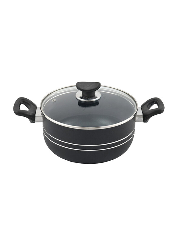 

Majestic 30cm Non-Stick Casserole with Glass Lid, Black