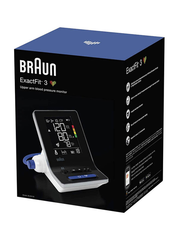 Braun Exact Fit 3 Upper Arm Blood Pressure Monitor, BUA 6150, Black