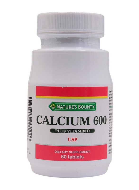 

Nature's Bounty Calcium 600 Plus Vitamin D Dietary Supplement, 60 Tablets