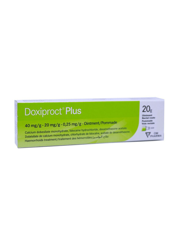 

Doxiproct Plus Rectal Ointment for Hemorhhoids, 20g