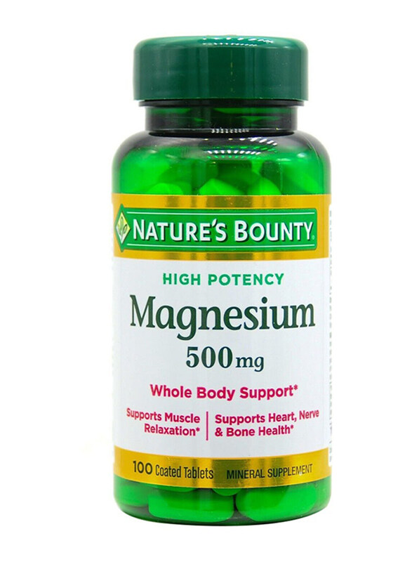 

Nature's Bounty High Potency Magnesium Mineral Supplement, 500mg, 100 Tablets