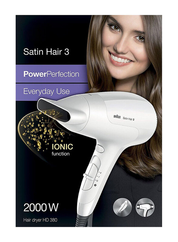 

Braun Satin Hair 3 Dryer, HD380, White