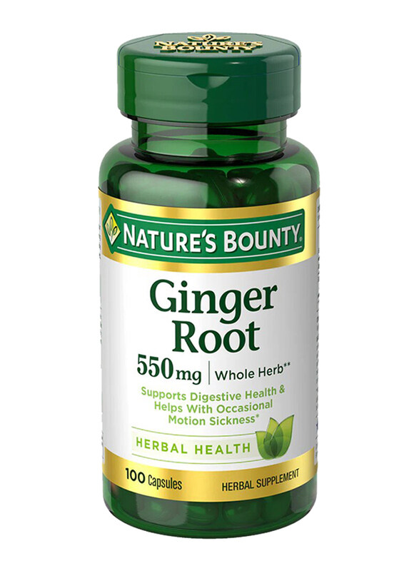 

Nature's Bounty Ginger Root Herbal Supplement, 550mg, 100 Capsules