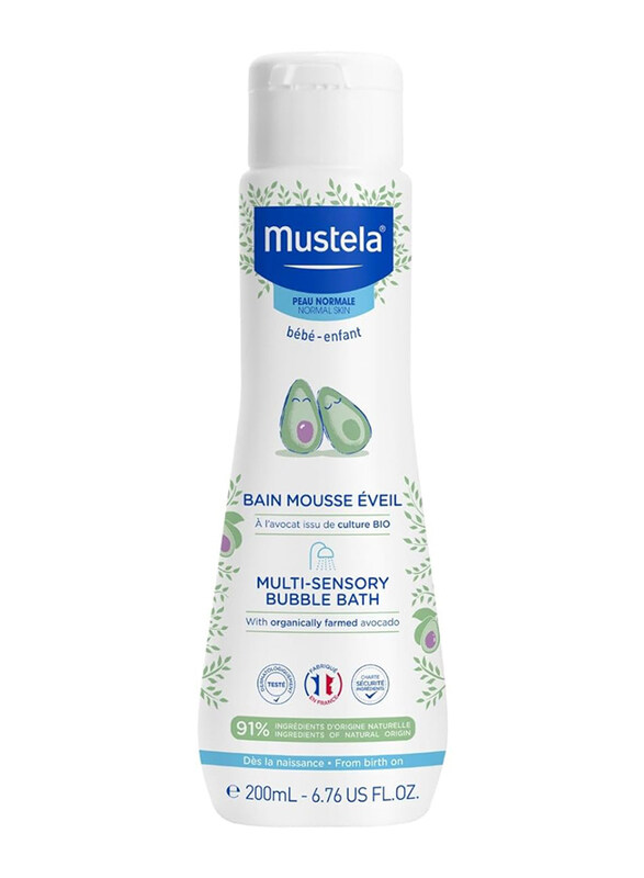 

Mustela 200ml Baby Multi-Sensory Bubble Bath with Natural Avocado, White
