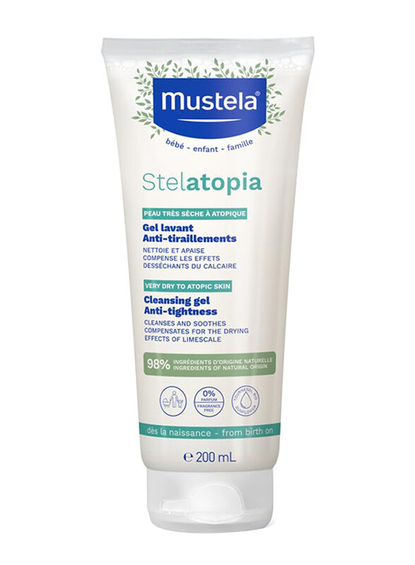 

Mustela 200ml Stelatopia Cleansing Gel, White