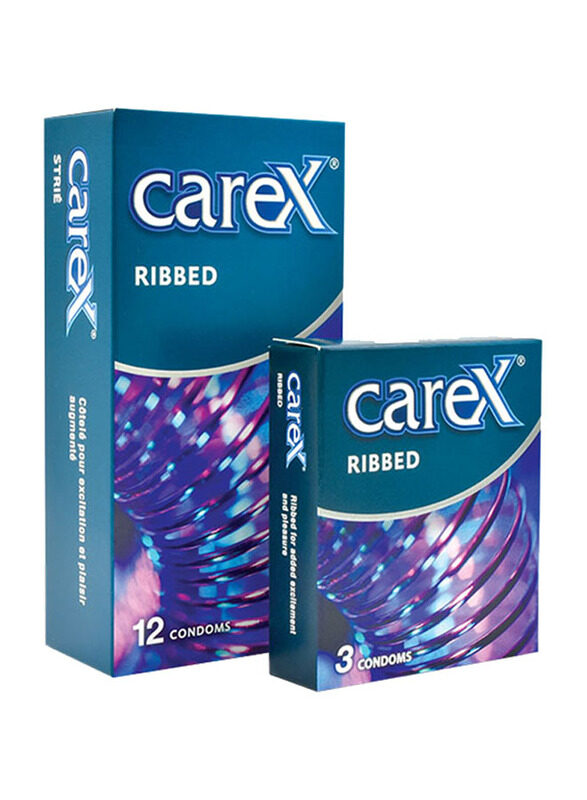 

Carex Ribbed Condoms, 12 Piece