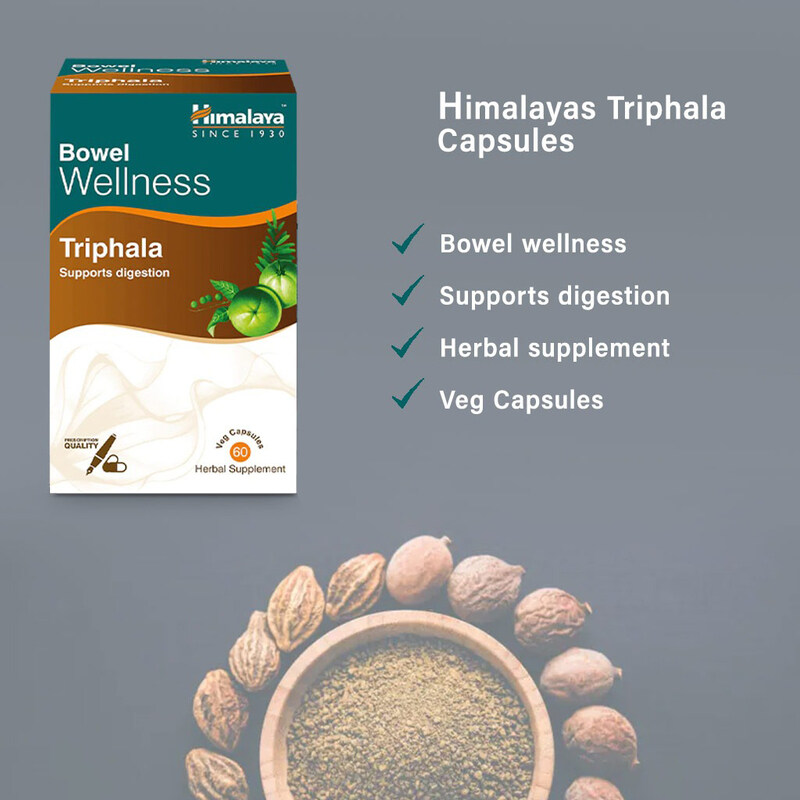 

Himalaya Bowel Wellness Triphala Capsules, 60 Capsules