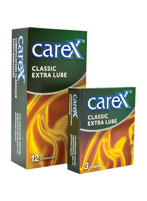 

Carex Classic Extra Lube Condoms, 3 Piece