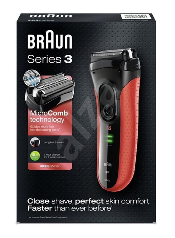 

Braun Series 3 Shaver, 3030S, Black/Orange