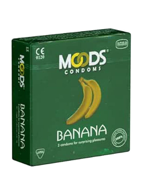 

Moods Banana Condoms, 3 Piece