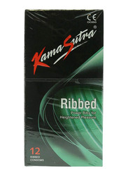 Kamasutra Ribbed Condoms, 12 Pieces