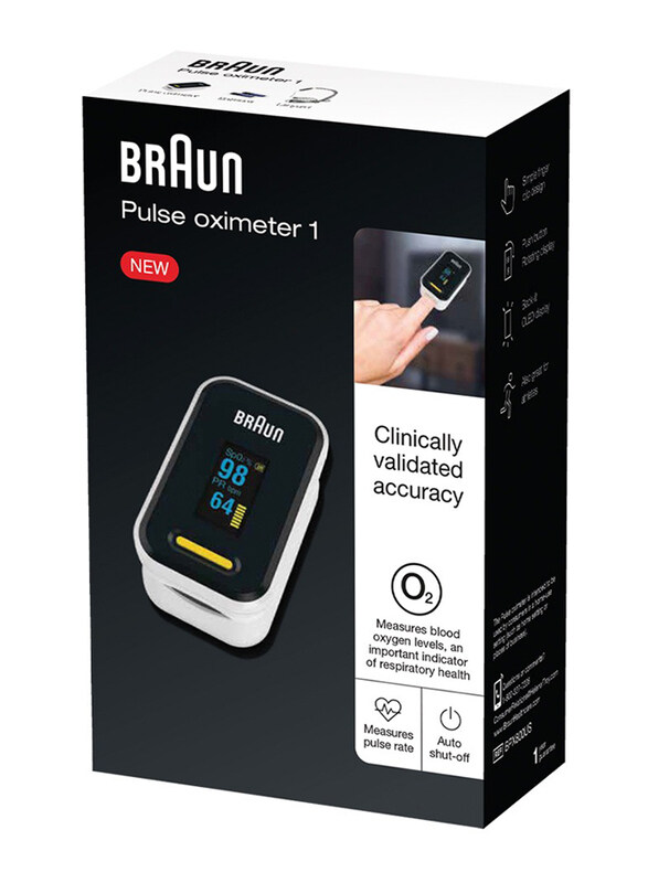 

Braun YK81CEU Fingertip Pulse Oximeter, Black/White