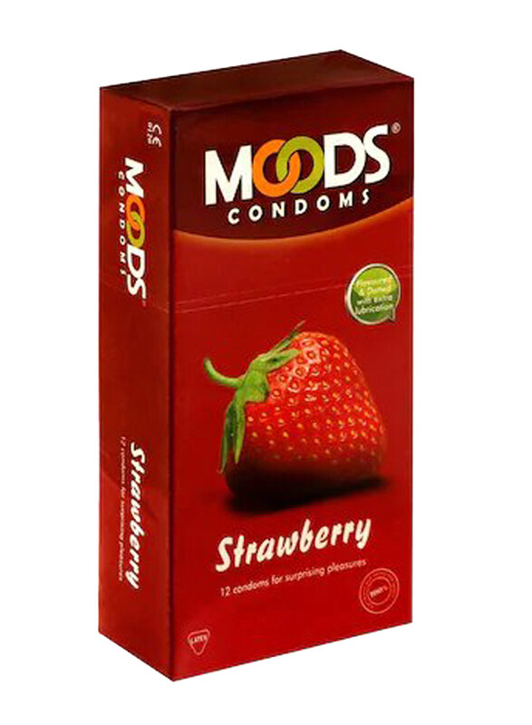 

Moods Strawberry Condoms, 12 Piece