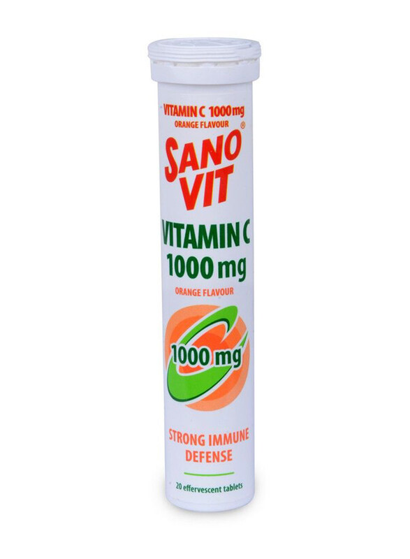 

Sanovit Vitamin C Effervescent with Orange Flavour, 1000mg, 20 Tablets