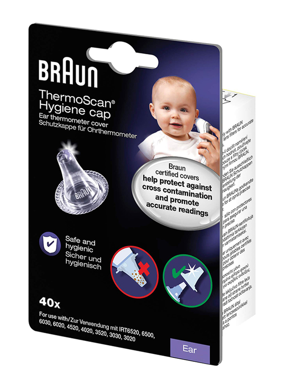 Braun Thermoscan Lens Filters for Ear Thermometer, LF 40, White