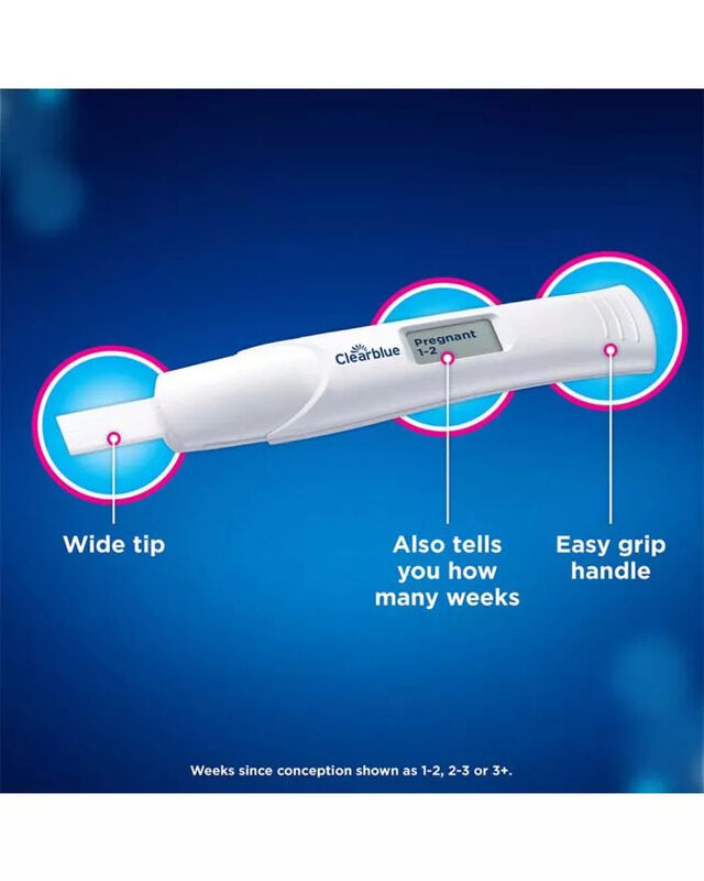 

Clear Blue Digital Pregnancy Test Kit With Conception Indicator, White