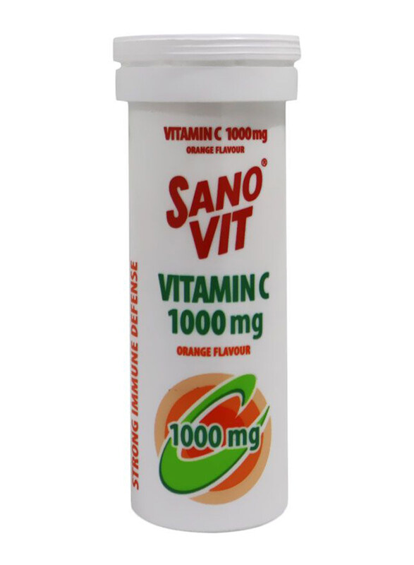 

Sanovit Vitamin C Effervescent with Orange Flavour, 1000mg, 10 Tablets