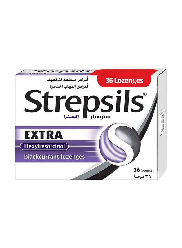 

Strepsils Extra Blackcurrant Lozenges, 36 Lozenges