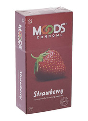 Moods Strawberry Condoms, 12 Pieces