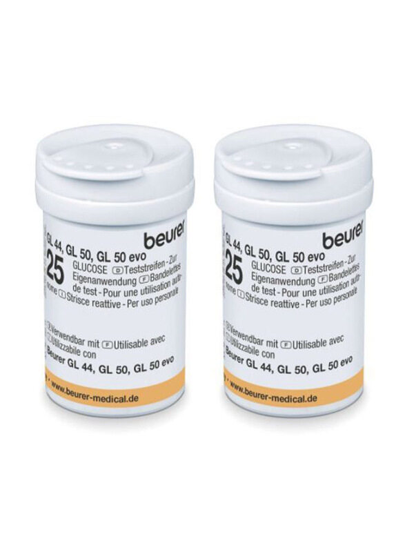 

Beurer Gl 44/50/50 Evo Test Strips, 50 Units, White