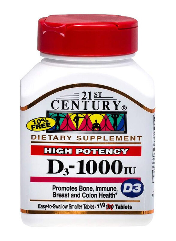 

21St Century High Potency Vitamin D3-1000Iu Dietary Supplement, 110 Tablets