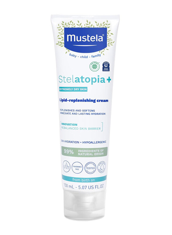 

Mustela 150ml Stelatopia+ Lipid-Replenishing Cream, White