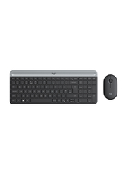 Logitech MK470 Slim Wireless English Keyboard and Mouse Combo, Black