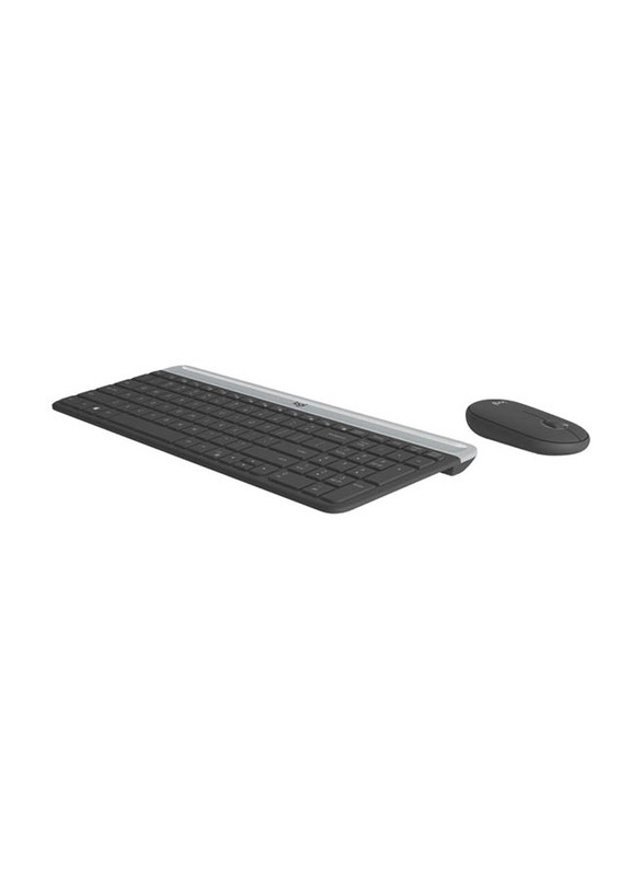 Logitech MK470 Slim Wireless English Keyboard and Mouse Combo, Black