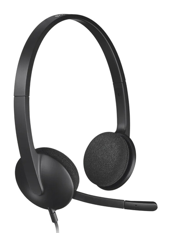 Logitech H340 USB On-Ear Noise Cancelling Headset, Black