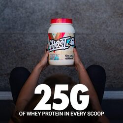 GHOST WHEY Protein Powder, Milk Chocolate - 2lb, 25g of Protein - Whey Protein Blend - Post Workout Fitness and Nutrition Shakes, Smoothies, Baking and Cooking - Soy and Gluten-Free