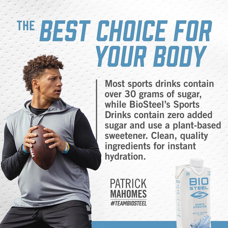 BioSteel Sports Drink, Sugar-Free with Essential Electrolytes, White Freeze, 500ml, 12-Pack